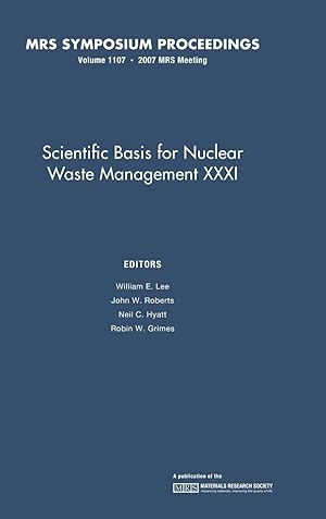 Seller image for Scientific Basis for Nuclear Waster Management XXXI for sale by moluna