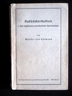 Bild des Verkufers fr Bubcherstudien I. Das sogenannte poenitentiale Martenianum. Sonderdruck aus der Zeitschrift der Savigny-Stiftung fr Rechtsgeschichte Kan.Abt. 1911-1914. zum Verkauf von Verlag + Antiquariat Nikolai Lwenkamp