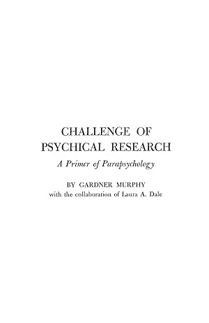 Seller image for Challenge of Psychical Research for sale by moluna