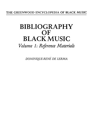 Bild des Verkufers fr Bibliography of Black Music, Volume 1 zum Verkauf von moluna