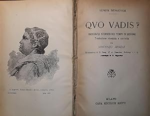 Immagine del venditore per Quo vadis? racconto storico dei tempi di Nerone venduto da librisaggi