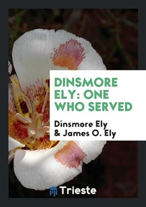 Seller image for Dinsmore Ely for sale by moluna