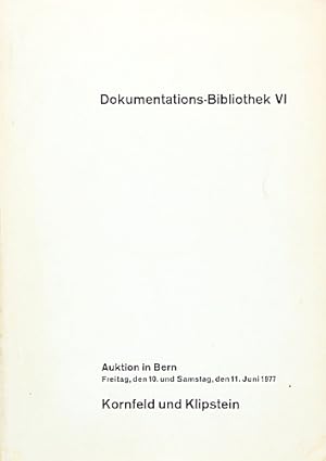 Dokumentations-Bibliothek VI. Bibliothek Helmut Anton Krätz. Auktion 164.