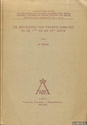 Seller image for De bevolking van Veurne-Ambacht in de 17de en de 18de eeuw for sale by Klondyke