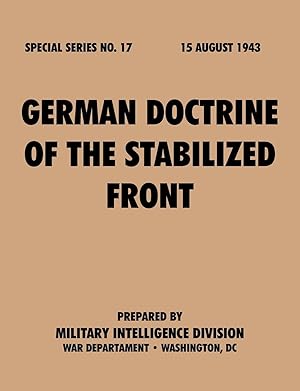 Seller image for GermanDoctrineof theStabilizedFront (SpecialSeries,no.17) for sale by moluna