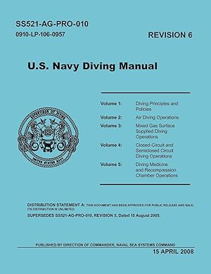 Seller image for U.S. Navy Diving Manual (Revision 6, April 2008) for sale by moluna