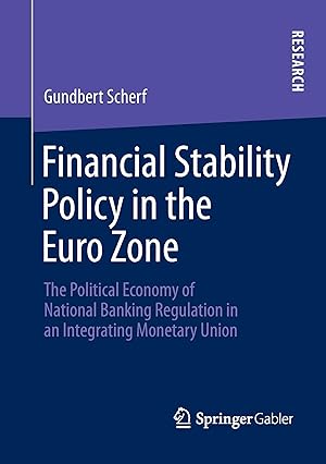 Bild des Verkufers fr Financial Stability Policy in the Euro Zone zum Verkauf von moluna