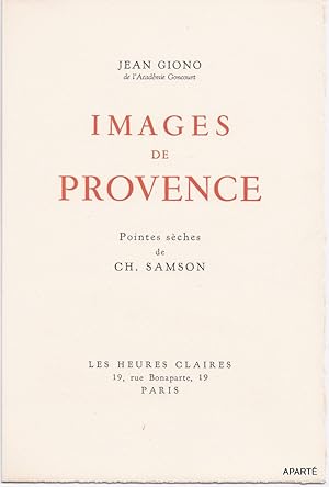 Imagen del vendedor de IMAGES DE PROVENCE. a la venta por Apart