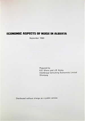 Economic Aspects of Noise in Alberta