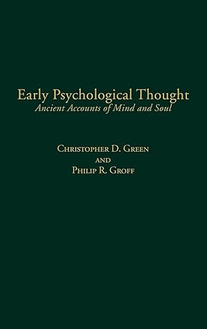 Seller image for Early Psychological Thought for sale by moluna