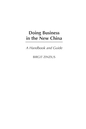 Imagen del vendedor de Doing Business in the New China Doing Business in the New China a la venta por moluna