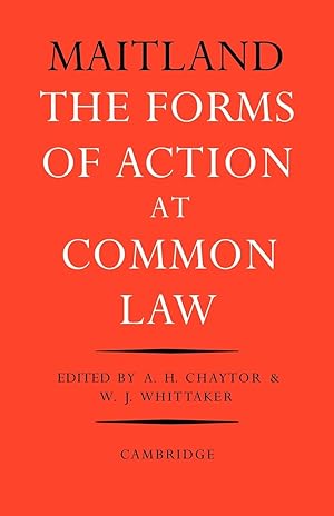 Immagine del venditore per The Forms of Action at Common Law venduto da moluna