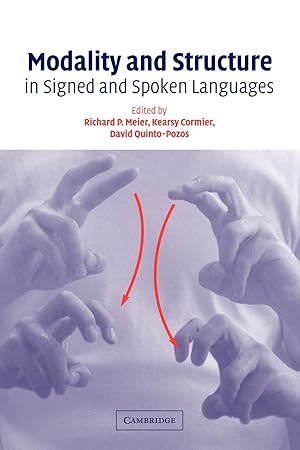 Bild des Verkufers fr Modality and Structure in Signed and Spoken Languages zum Verkauf von moluna