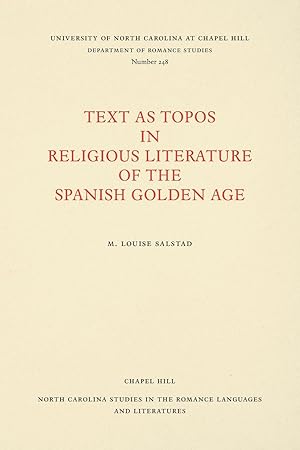 Seller image for Text As Topos in Religious Literature of the Spanish Golden Age for sale by moluna