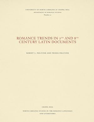 Immagine del venditore per Romance Trends in 7th and 8th Century Latin Documents venduto da moluna