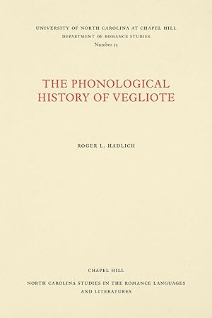 Seller image for The Phonological History of Vegliote for sale by moluna