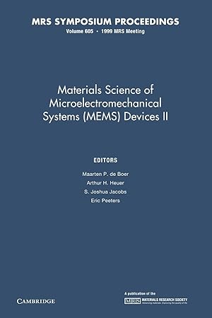 Imagen del vendedor de Materials Science of Microelectromechanical Systems (Mems) Devices II a la venta por moluna