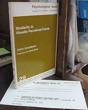 Immagine del venditore per Similarity in Visually Perceived Forms (=Psychological Issues, Volume VIII/No. 1, Monograph 29) venduto da Atlantic Bookshop