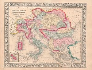 Map of the Austrian Empire, Italian States. Turkey in Europe, and Greece