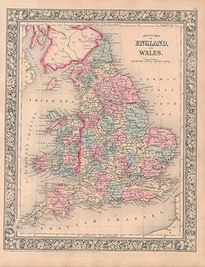 County Map of England, and Wales