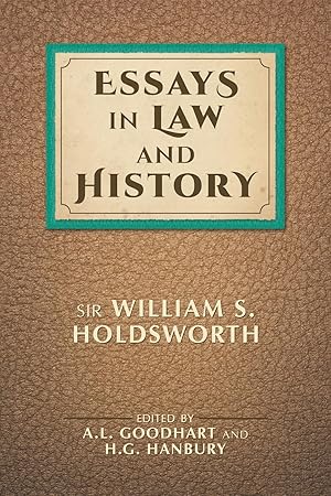 Image du vendeur pour Essays in Law and History mis en vente par moluna