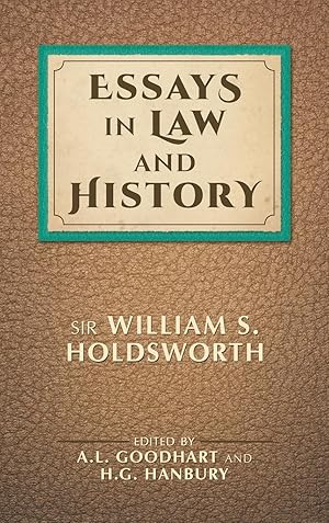 Image du vendeur pour Essays in Law and History mis en vente par moluna