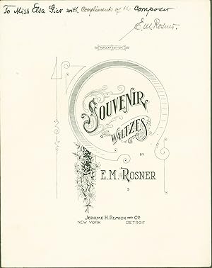 Souvenir Waltzes (sheet music)