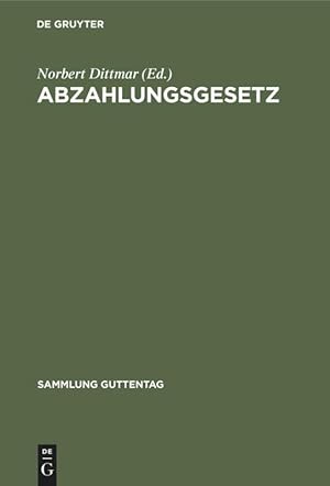 Seller image for Abzahlungsgesetz for sale by moluna