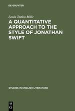 Seller image for A quantitative approach to the style of Jonathan Swift for sale by moluna