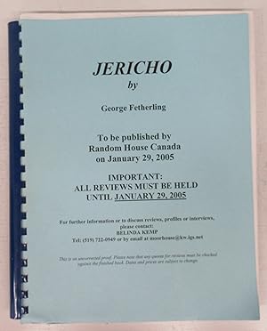 Bild des Verkufers fr Jericho uncorrected proof zum Verkauf von Attic Books (ABAC, ILAB)