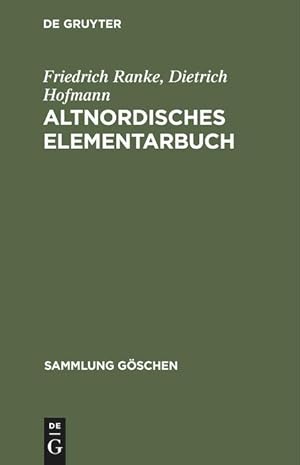 Seller image for Altnordisches Elementarbuch for sale by moluna