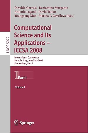 Image du vendeur pour Computational Science and Its Applications - ICCSA 2008 mis en vente par moluna
