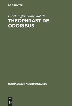 Imagen del vendedor de Theophrast De odoribus a la venta por moluna