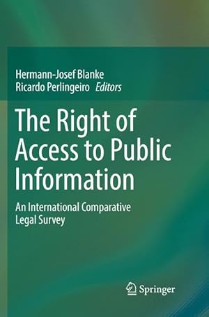 Bild des Verkufers fr The Right of Access to Public Information zum Verkauf von moluna