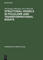 Imagen del vendedor de Structural Models in Folklore and Transformational Essays a la venta por moluna