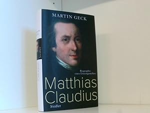 Bild des Verkufers fr Matthias Claudius: Biographie eines Unzeitgemen zum Verkauf von Book Broker