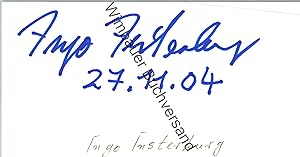 Imagen del vendedor de Original Autogramm Ingo Insterburg (1934-2018) /// Autograph signiert signed signee a la venta por Antiquariat im Kaiserviertel | Wimbauer Buchversand