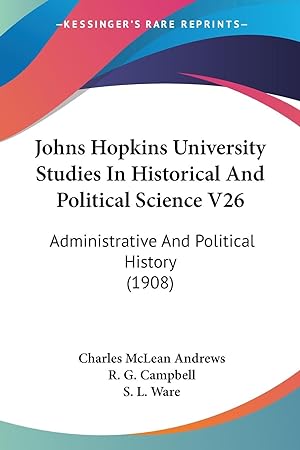 Bild des Verkufers fr Johns Hopkins University Studies In Historical And Political Science V26 zum Verkauf von moluna
