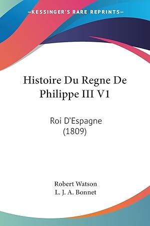 Imagen del vendedor de Histoire Du Regne De Philippe III V1 a la venta por moluna