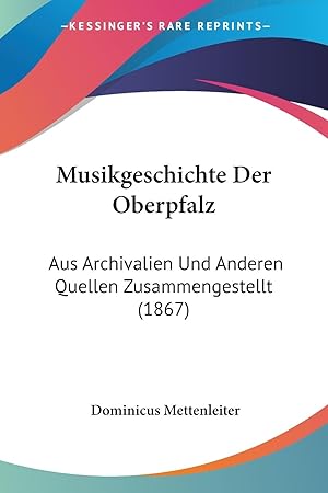 Bild des Verkufers fr Musikgeschichte Der Oberpfalz zum Verkauf von moluna