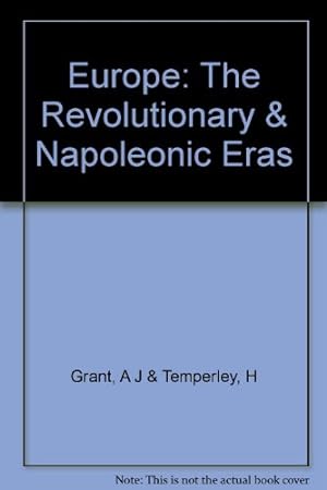 Imagen del vendedor de Europe: The Revolutionary & Napoleonic Eras a la venta por WeBuyBooks