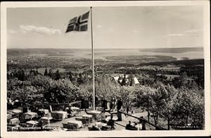 Image du vendeur pour Ansichtskarte / Postkarte Oslo Norwegen, Holmenkollen, Restaurant, Blick in die Landschaft mis en vente par akpool GmbH