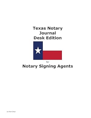 Bild des Verkufers fr Texas Notary Journal Desk Edition for Notary Signing Agents zum Verkauf von moluna