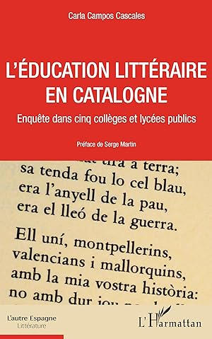 Image du vendeur pour L\ ducation littraire en Catalogne mis en vente par moluna