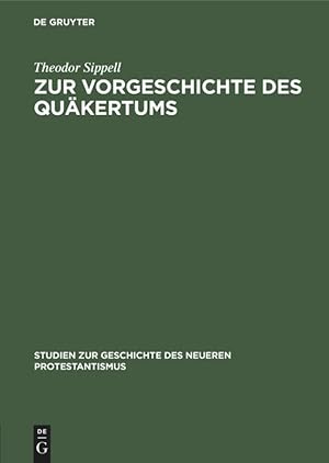 Seller image for Zur Vorgeschichte des Quaekertums for sale by moluna