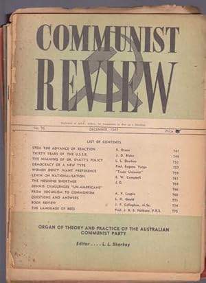 Communist Review: Organ of Theory and Practice of the Australian Communist Party, 1947, Eight Issues