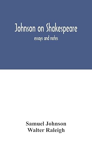 Imagen del vendedor de Johnson on Shakespeare a la venta por moluna