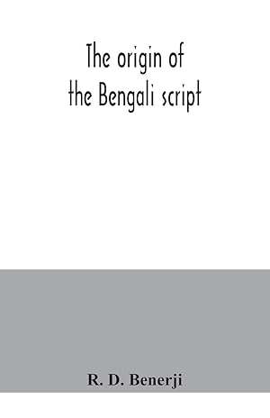 Imagen del vendedor de The origin of the Bengali script a la venta por moluna