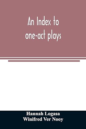 Seller image for An index to one-act plays for sale by moluna