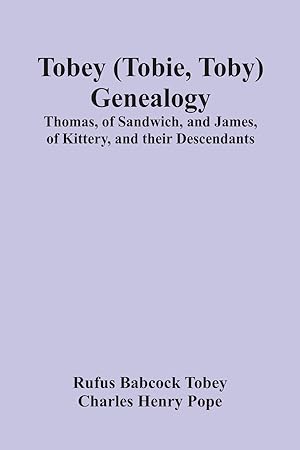 Bild des Verkufers fr Tobey (Tobie, Toby) Genealogy zum Verkauf von moluna